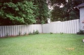 6' white vinyl chain link with white slats