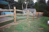 4' high 4 rail split with cedar gate