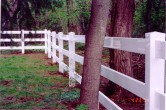 4 ft PVC 3 Rail Ranch Rail