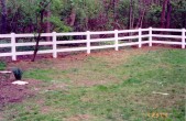 4 ft PVC 3 Rail Ranch Rail