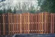 6' Red cedar shadowbox scalloped