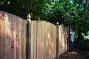 6' Red Cedar domed and dogear with gothic posts