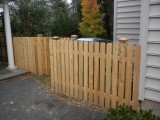 4' high Red Cedar Picket w/cedar postcaps